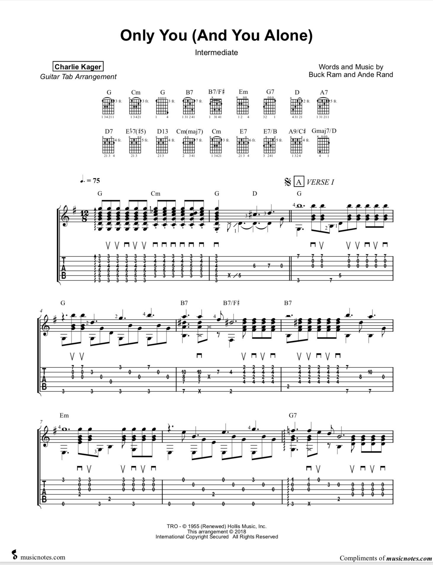 Heart - Alone (Guitar Fingerstyle Arrangement) Sheet music for Guitar  (Solo)